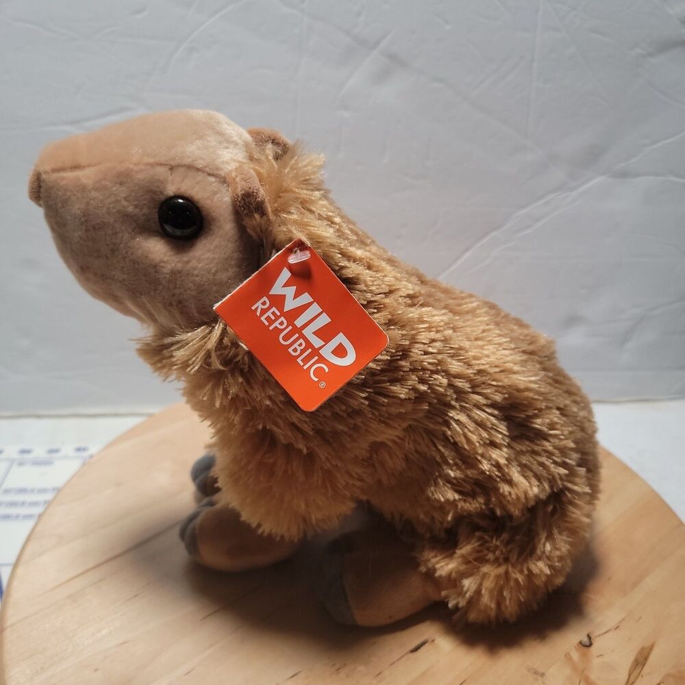 New Wild Republic Cuddlekins Capybara Realistic Plush 11" Brown Rodent Rat Tags